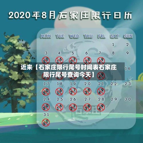 近来【石家庄限行尾号时间表石家庄限行尾号查询今天】-第2张图片