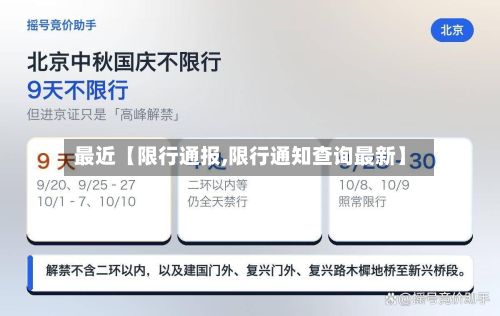 最近【限行通报,限行通知查询最新】