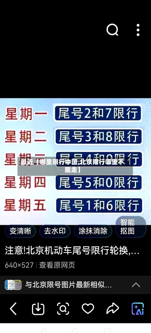 最近【哪里限行中国,北京限行哪里不能走】-第3张图片