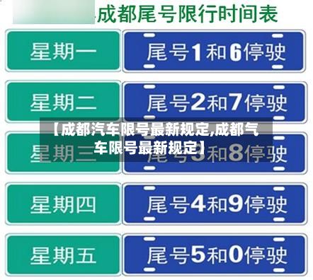 【成都汽车限号最新规定,成都气车限号最新规定】-第2张图片