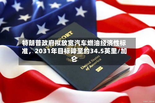 特朗普政府拟放宽汽车燃油经济性标准，2031年目标降至约34.5英里/加仑
