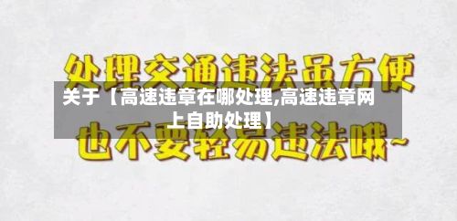 关于【高速违章在哪处理,高速违章网上自助处理】