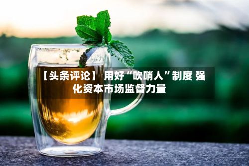 【头条评论】 用好“吹哨人”制度 强化资本市场监督力量