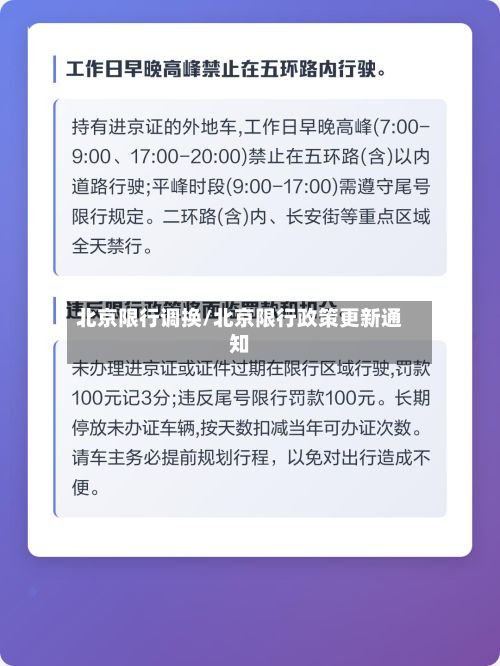 北京限行调换/北京限行政策更新通知-第2张图片