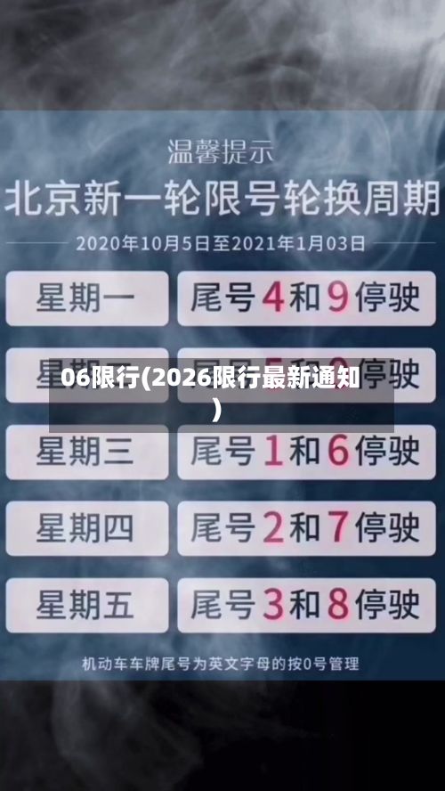 06限行(2026限行最新通知)-第2张图片