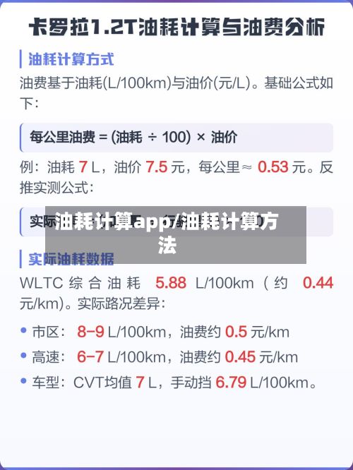 油耗计算app/油耗计算方法
