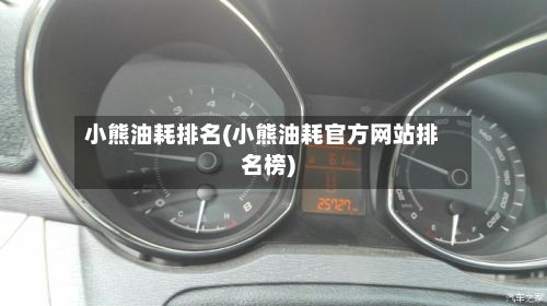 小熊油耗排名(小熊油耗官方网站排名榜)