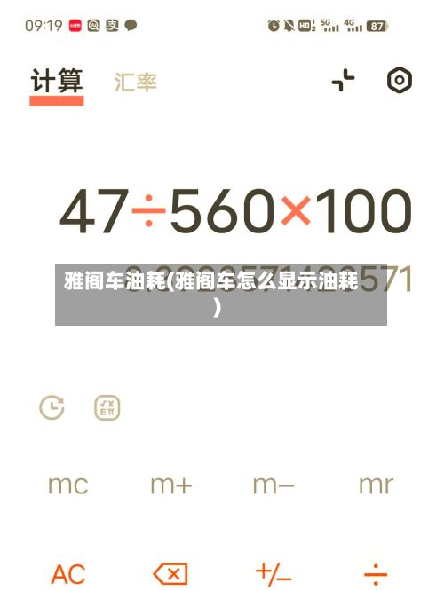 雅阁车油耗(雅阁车怎么显示油耗)