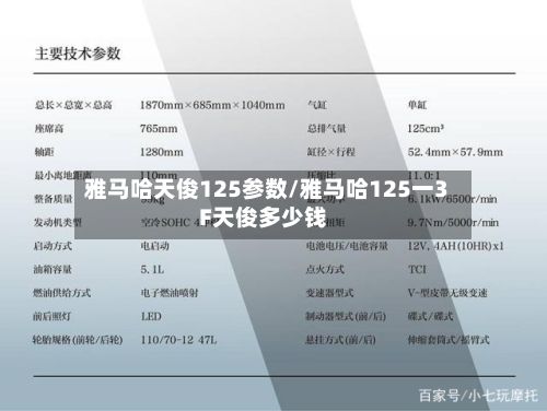 雅马哈天俊125参数/雅马哈125一3F天俊多少钱-第1张图片