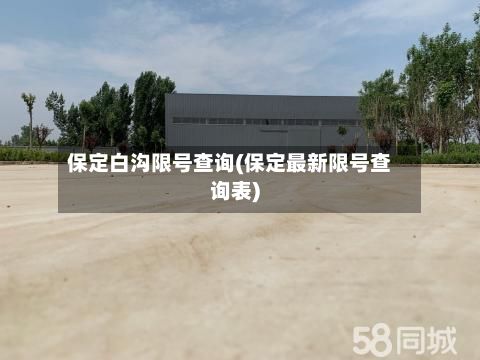 保定白沟限号查询(保定最新限号查询表)