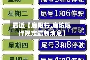 最近【廊限行,廊坊限行规定最新消息】