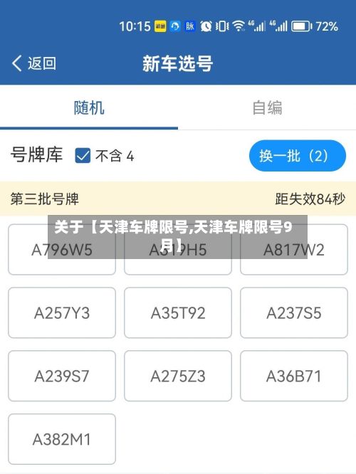 关于【天津车牌限号,天津车牌限号9月】-第2张图片