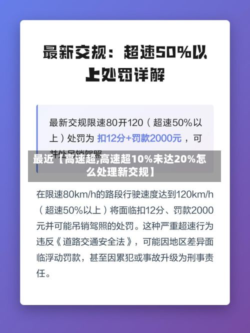 最近【高速超,高速超10%未达20%怎么处理新交规】-第2张图片