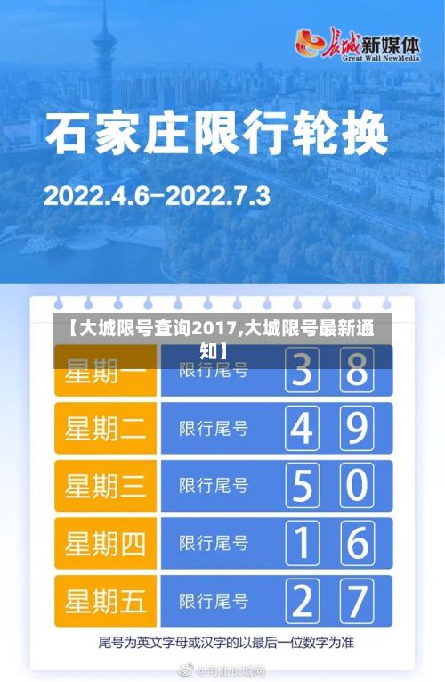 【大城限号查询2017,大城限号最新通知】