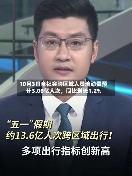 10月3日全社会跨区域人员流动量预计3.08亿人次，同比增长1.2%-第2张图片