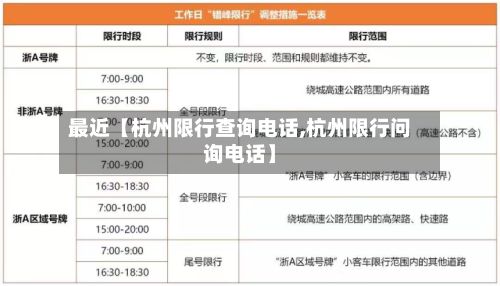 最近【杭州限行查询电话,杭州限行问询电话】-第3张图片