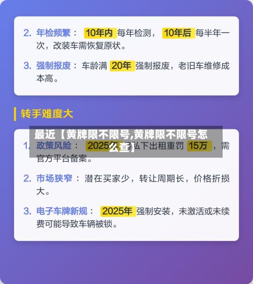 最近【黄牌限不限号,黄牌限不限号怎么查】