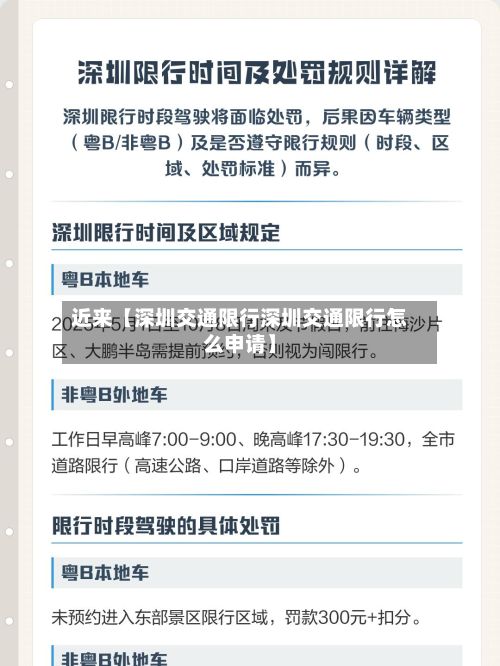近来【深圳交通限行深圳交通限行怎么申请】-第3张图片