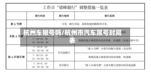 杭州车限号吗/杭州市汽车限号时间表-第2张图片