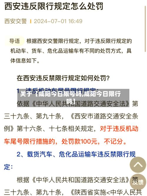 关于【咸阳今日限号吗,咸阳今日限行吗】-第2张图片