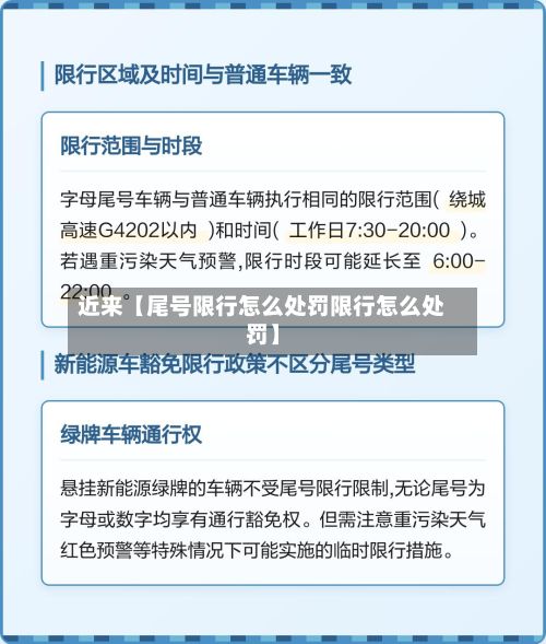 近来【尾号限行怎么处罚限行怎么处罚】-第2张图片