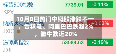 10月8日热门中概股涨跌不一，台积电、阿里巴巴跌超2%	，微牛跌近20%-第2张图片