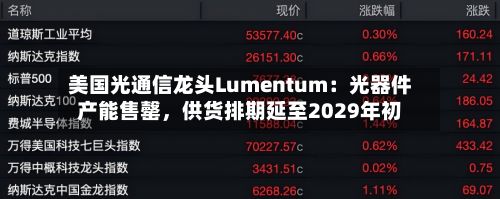 美国光通信龙头Lumentum：光器件产能售罄，供货排期延至2029年初-第2张图片