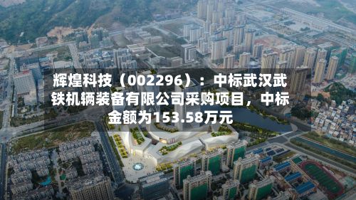 辉煌科技（002296）：中标武汉武铁机辆装备有限公司采购项目，中标金额为153.58万元-第2张图片