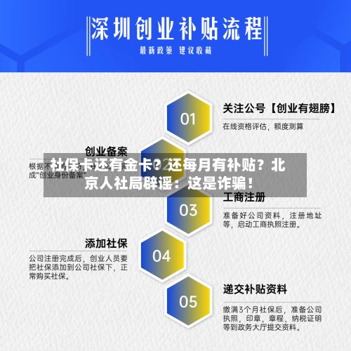 社保卡还有金卡？还每月有补贴？北京人社局辟谣：这是诈骗！