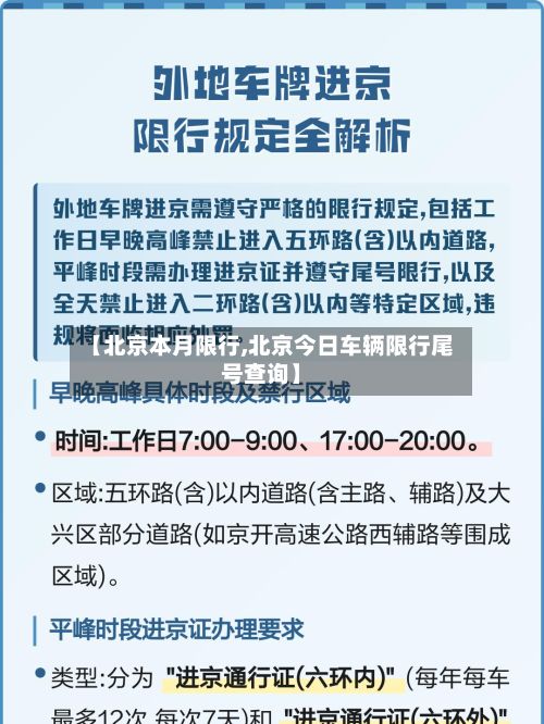 【北京本月限行,北京今日车辆限行尾号查询】