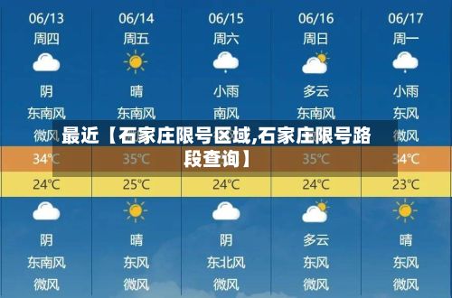 最近【石家庄限号区域,石家庄限号路段查询】-第3张图片