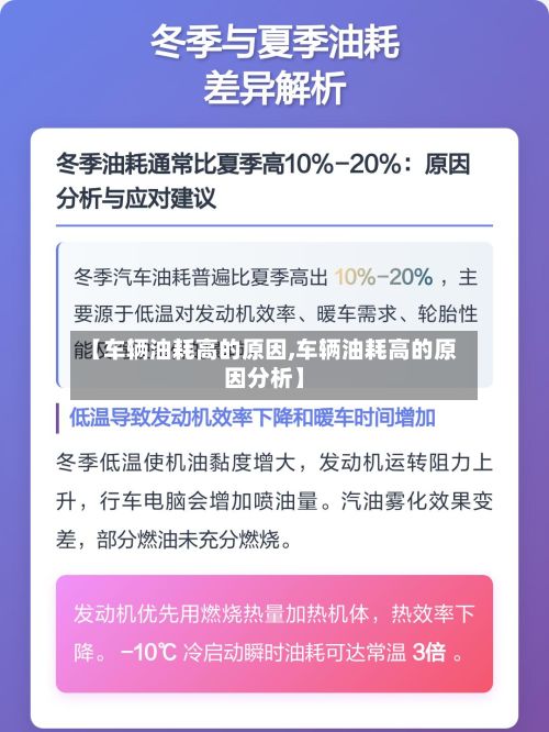 【车辆油耗高的原因,车辆油耗高的原因分析】-第2张图片