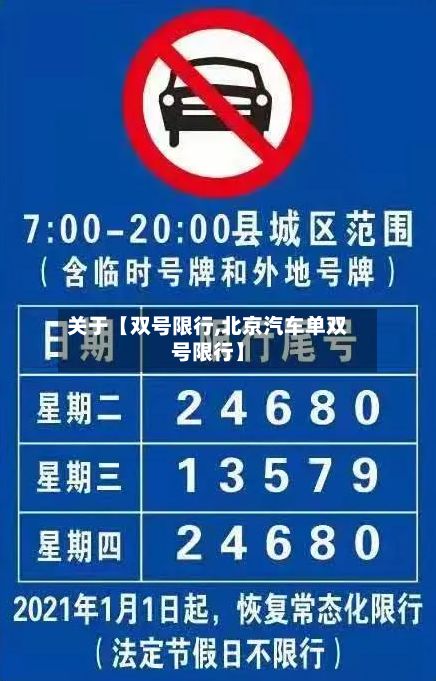 关于【双号限行,北京汽车单双号限行】
