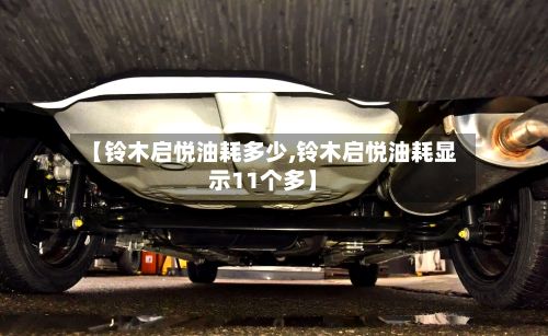 【铃木启悦油耗多少,铃木启悦油耗显示11个多】-第2张图片