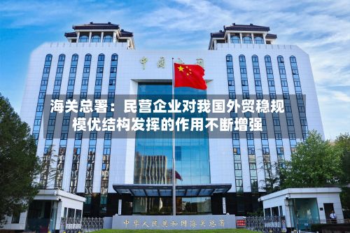海关总署：民营企业对我国外贸稳规模优结构发挥的作用不断增强-第2张图片