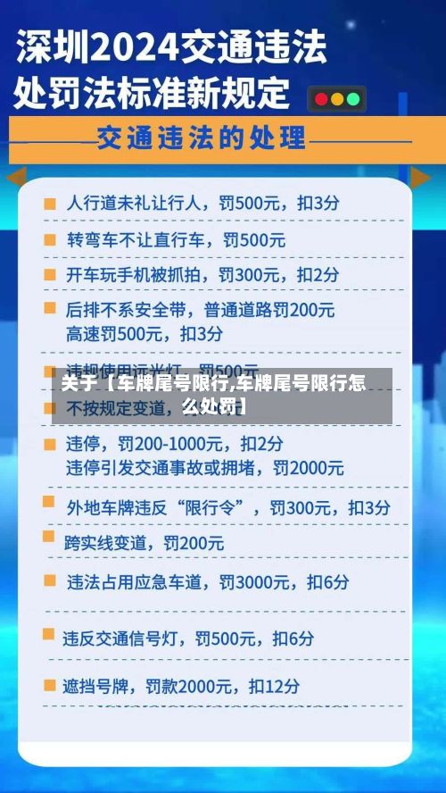 关于【车牌尾号限行,车牌尾号限行怎么处罚】-第3张图片