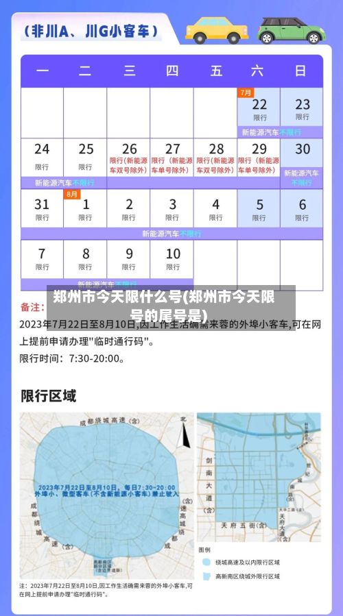 郑州市今天限什么号(郑州市今天限号的尾号是)