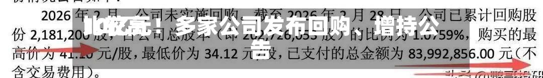 比较高10亿元！多家公司发布回购、增持公告-第3张图片