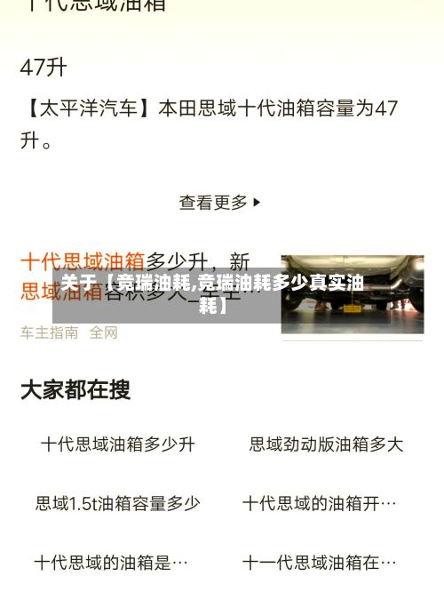 关于【竞瑞油耗,竞瑞油耗多少真实油耗】
