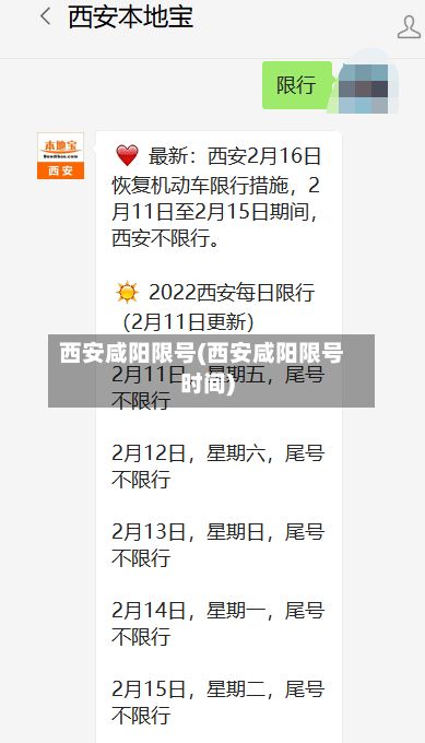 西安咸阳限号(西安咸阳限号时间)-第2张图片