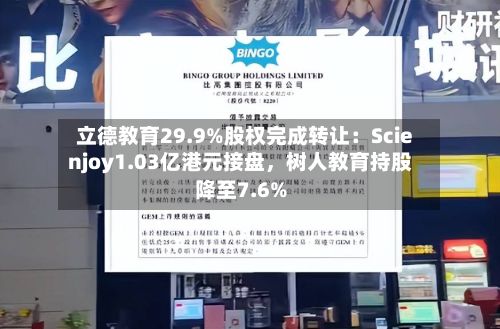 立德教育29.9%股权完成转让：Scienjoy1.03亿港元接盘，树人教育持股降至7.6%-第2张图片