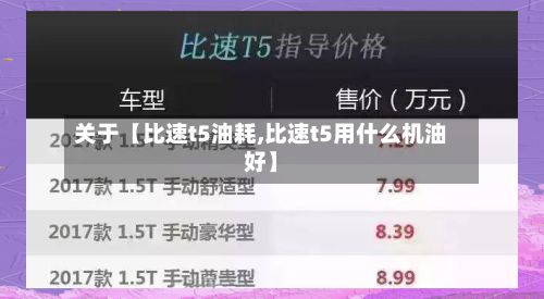 关于【比速t5油耗,比速t5用什么机油好】-第3张图片