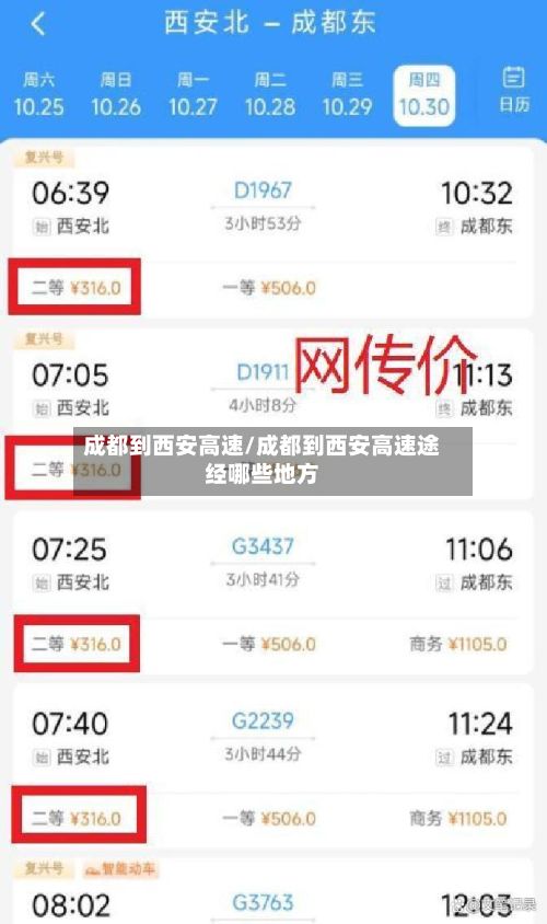 成都到西安高速/成都到西安高速途经哪些地方-第2张图片