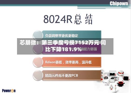 芯朋微：第三季度亏损7152万元 同比下降181.9%-第3张图片