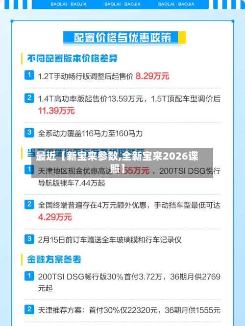 最近【新宝来参数,全新宝来2026谍照】-第2张图片