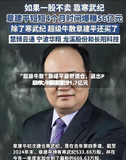 “超级牛散”章建平最新调仓	，退出PCB大牛股前前十股东，套现至少1.7亿元-第2张图片