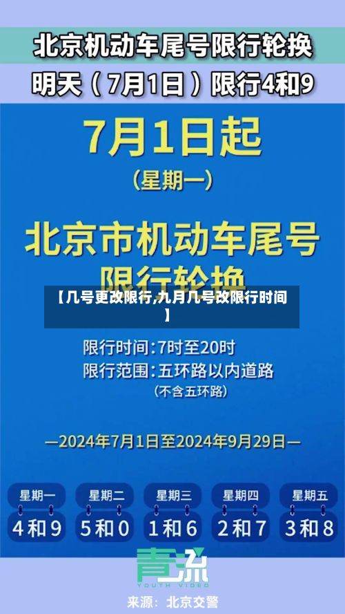 【几号更改限行,九月几号改限行时间】