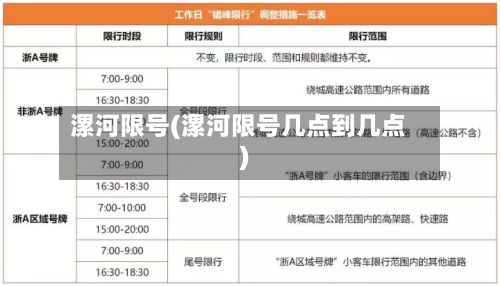漯河限号(漯河限号几点到几点)-第2张图片