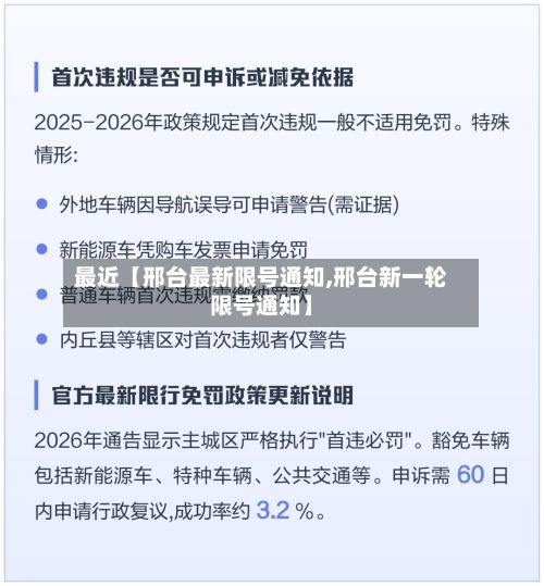 最近【邢台最新限号通知,邢台新一轮限号通知】