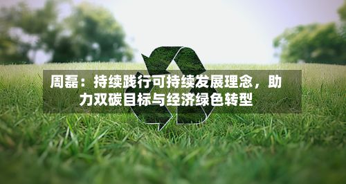 周磊：持续践行可持续发展理念，助力双碳目标与经济绿色转型
